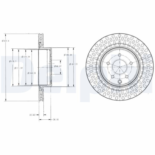 DELPHI Bremsscheibe BG4307
