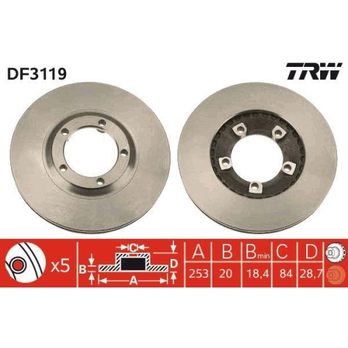 TRW Bremsscheibe DF3119