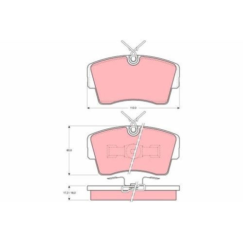 TRW Bremsbelagsatz, Scheibenbremse GDB339