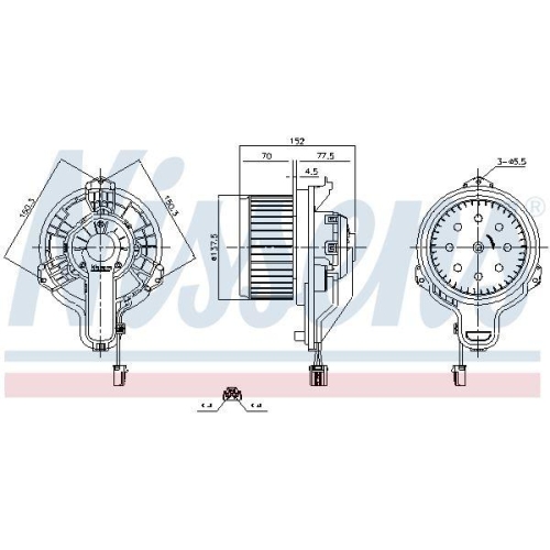 NISSENS Innenraumgebl&auml;se 87867