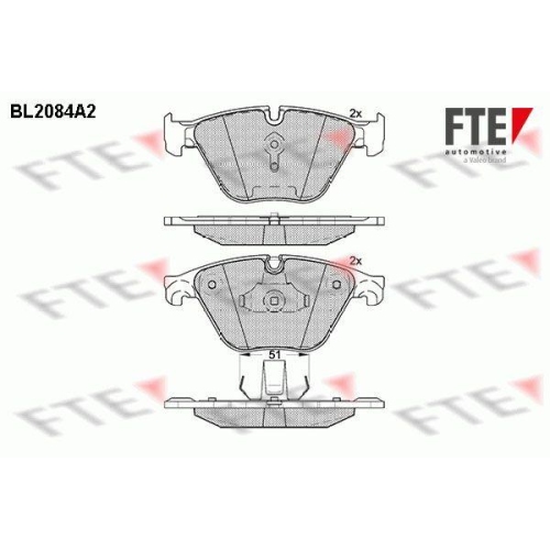 FTE Bremsbelagsatz, Scheibenbremse