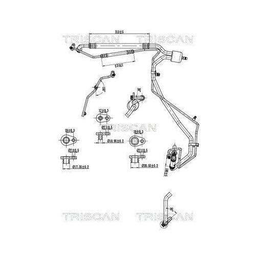 TRISCAN Hochdruck-/Niederdruckleitung, Klimaanlage 9010 28117
