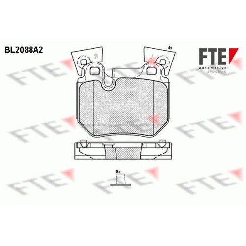 FTE Bremsbelagsatz, Scheibenbremse