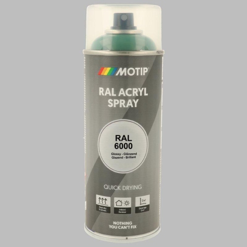 MOTIP Lack RAL 6000 patinagr&uuml;n hochglanz 400 ml 07010