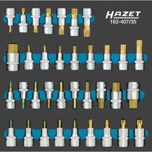 HAZET Schraubendreher Satz Innen 6k. Vielzahn Ribe CV TORX 35-teilig 163-407/35