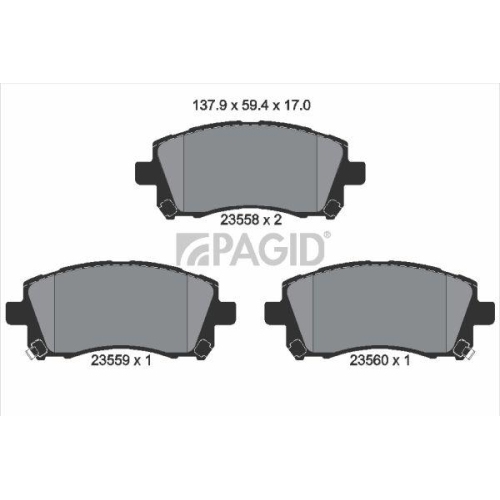 PAGID Bremsbelagsatz, Scheibenbremse T3125N