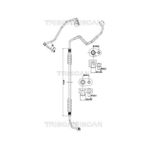 TRISCAN Hochdruck-/Niederdruckleitung, Klimaanlage 9010 28118