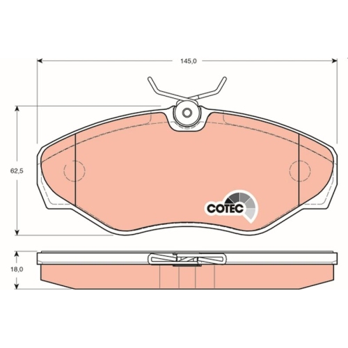 TRW Bremsbelagsatz, Scheibenbremse COTEC GDB1478