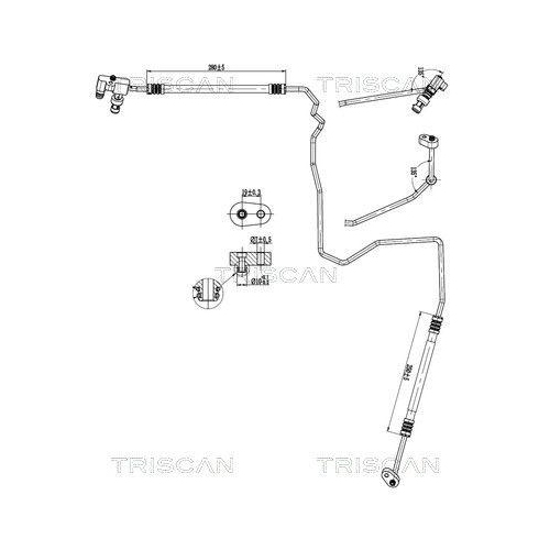 TRISCAN Hochdruck-/Niederdruckleitung, Klimaanlage 9010 28119