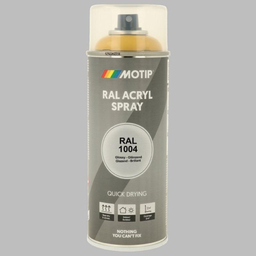 Farbspraydose Autolack RAL 1004 goldgelb MOTIP 400ml
