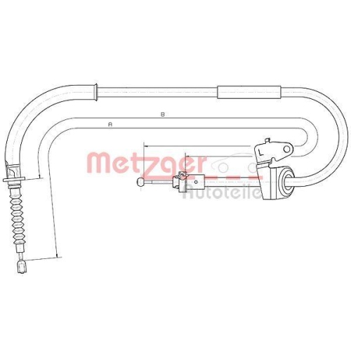 METZGER AUTOTEILE Seilzug, Feststellbremse 10.4307