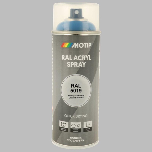 MOTIP Lack RAL 5019 capriblau hochglanz 400 ml 07017