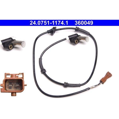 ATE Sensor, Raddrehzahl 24.0751-1174.1