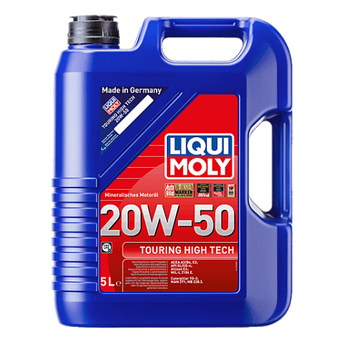 Motor&ouml;l LIQUI MOLY 1255 Touring High Tech 20W-50 Mineralisch Motoren&ouml;l &Ouml;l 5L