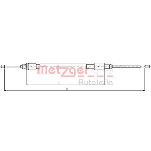 METZGER AUTOTEILE Seilzug, Feststellbremse 10.4716