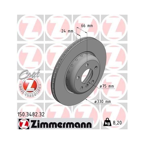 ZIMMERMANN Bremsscheibe FORMULA F 150.3482.32