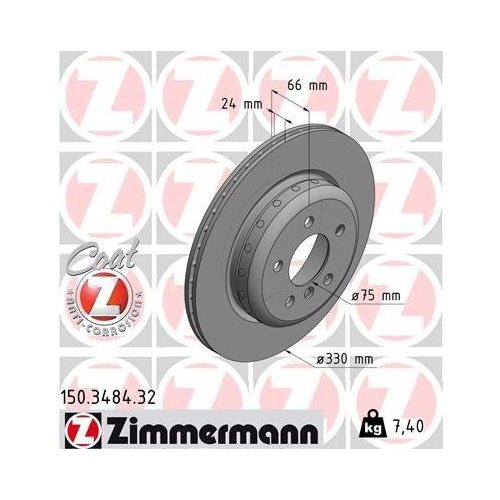 ZIMMERMANN Bremsscheibe FORMULA F 150.3484.32