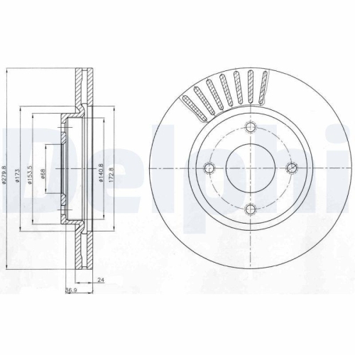 DELPHI Bremsscheibe BG4337
