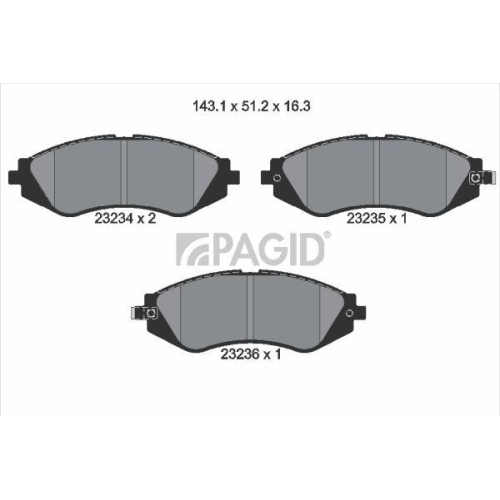 PAGID Bremsbelagsatz, Scheibenbremse T3106N