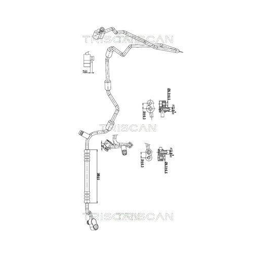 TRISCAN Hochdruck-/Niederdruckleitung, Klimaanlage 9010 29121