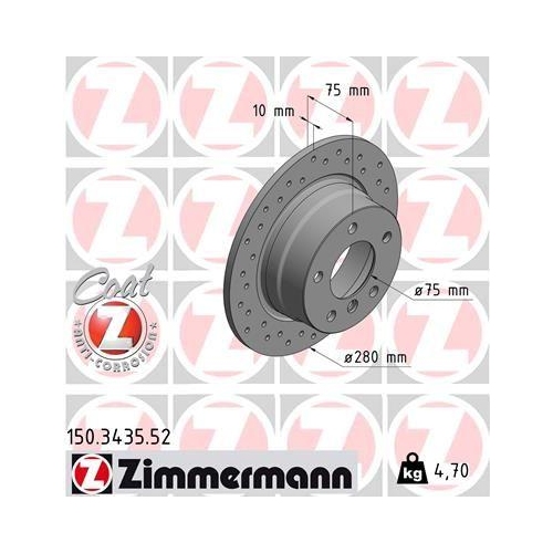 ZIMMERMANN Bremsscheibe SPORT Z 150.3435.52