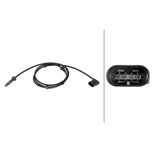 HELLA Sensor, Raddrehzahl 6PU 358 216-671