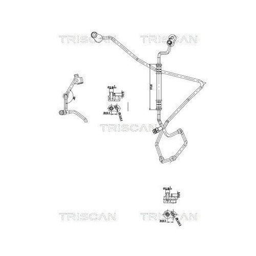 TRISCAN Hochdruck-/Niederdruckleitung, Klimaanlage 9010 29123