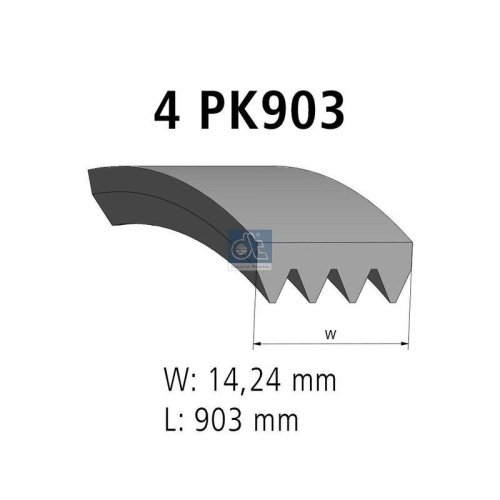 DT Spare Parts Keilrippenriemen 7.54800