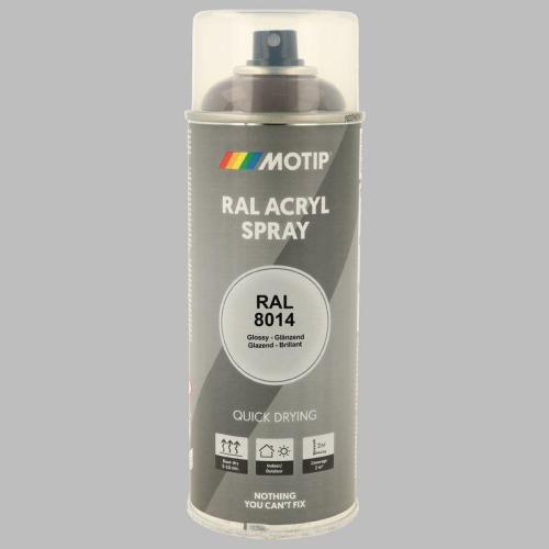 MOTIP Lack RAL 8014 sepiabraun hochglanz 400 ml 07033