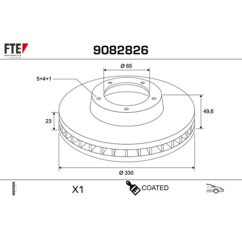 FTE Bremsscheibe COATED RANGE FTE 9082826