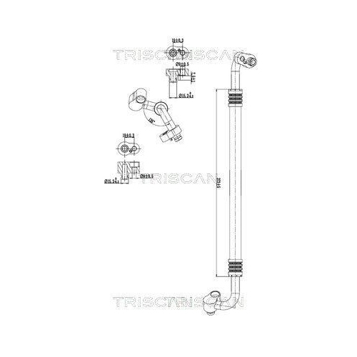 TRISCAN Hochdruck-/Niederdruckleitung, Klimaanlage 9010 29124