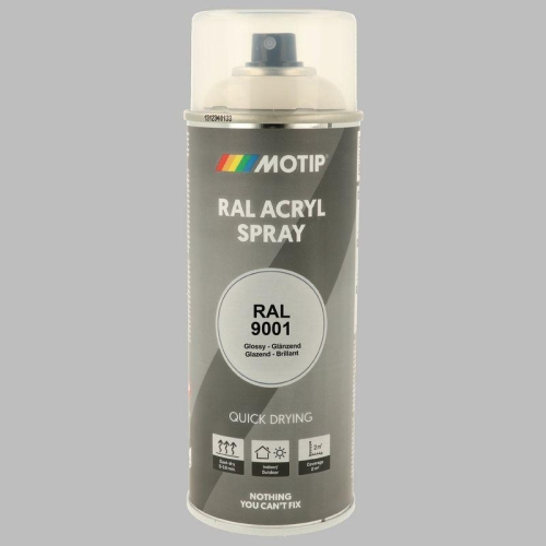 MOTIP Lack RAL 9001 cremewei&szlig; hochglanz 400 ml 07045