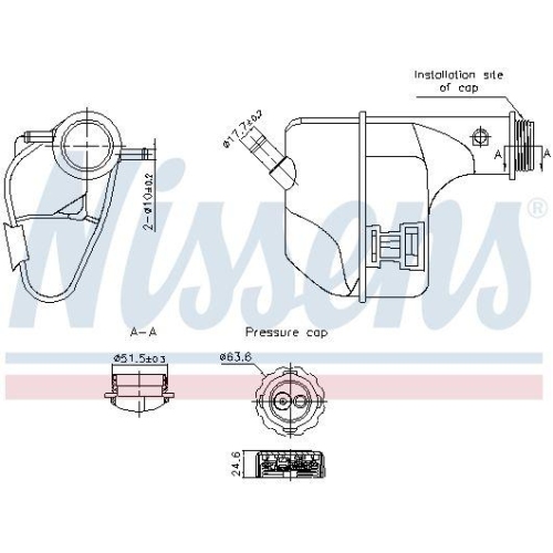 NISSENS Ausgleichsbeh&auml;lter, K&uuml;hlmittel ** FIRST FIT ** 996355