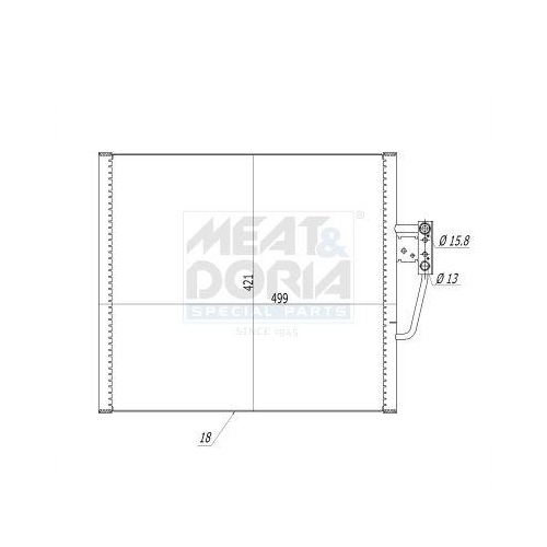 MEAT & DORIA Kondensator, Klimaanlage 991241