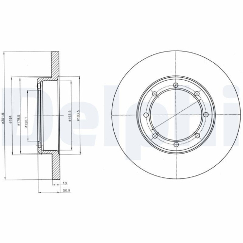 DELPHI Bremsscheibe BG4344