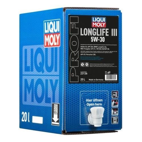 Motoröl Profi Longlife III 5W-30 LIQUI MOLY 23136 Motorenöl Bag in Box 20 Liter