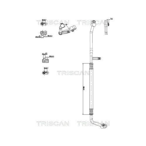 TRISCAN Hochdruck-/Niederdruckleitung, Klimaanlage 9010 29129