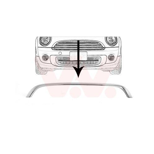 VAN WEZEL Zier-/Schutzleiste, K&uuml;hlergitter ** Equipart ** 0508518