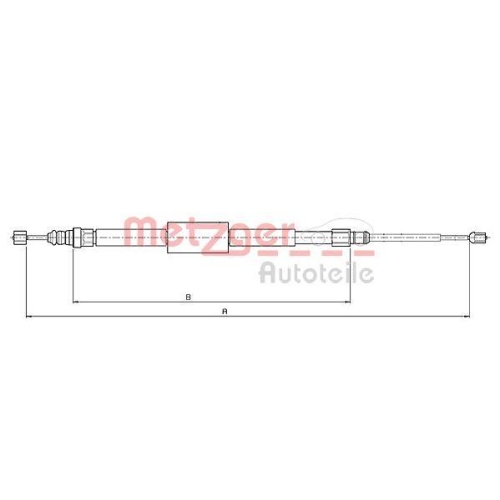 METZGER AUTOTEILE Seilzug, Feststellbremse 10.6688
