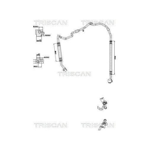 TRISCAN Hochdruck-/Niederdruckleitung, Klimaanlage 9010 29132