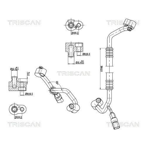 TRISCAN Hochdruck-/Niederdruckleitung, Klimaanlage 9010 29133