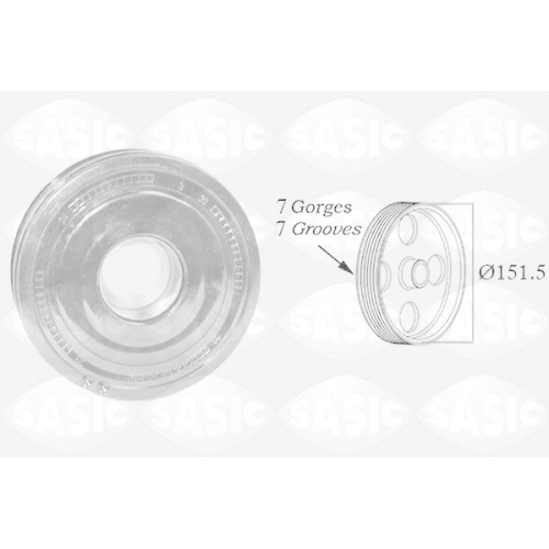 SASIC Riemenscheibe, Kurbelwelle 2150052
