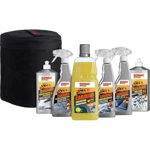 SONAX WOHNWAGEN WOHNMOBIL AKTIONS-PFLEGE SET mit Kofferraumtasche 07008410