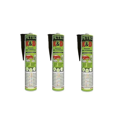 3x Karosseriekleber Klebe- und Dichtmasse 310ml schwarz Petec 94730