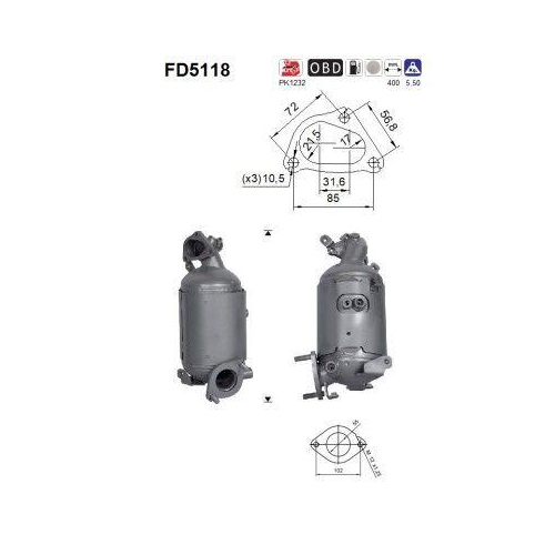 AS Ru&szlig;-/Partikelfilter, Abgasanlage