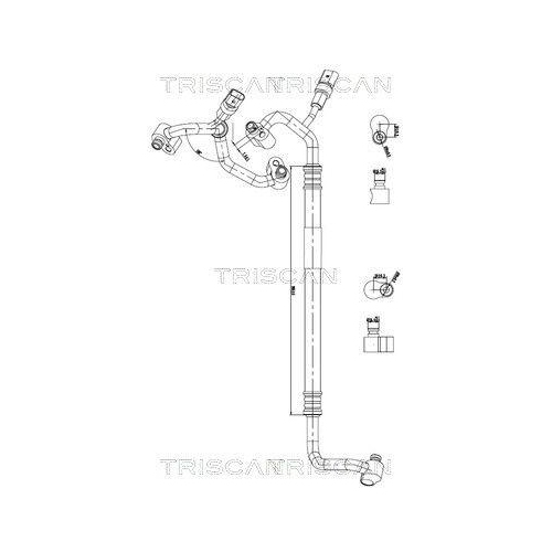 TRISCAN Hochdruck-/Niederdruckleitung, Klimaanlage 9010 29134