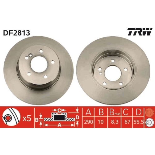 TRW Bremsscheibe DF2813