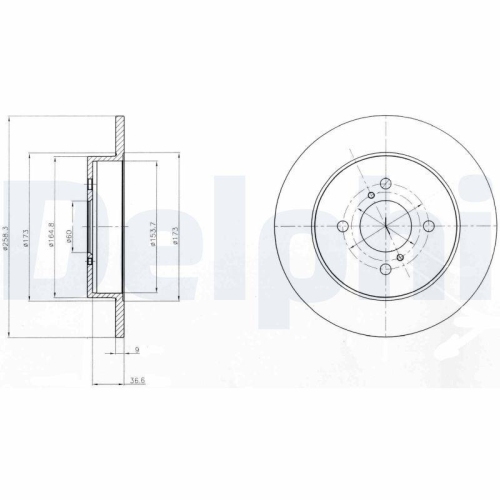 DELPHI Bremsscheibe BG4539C