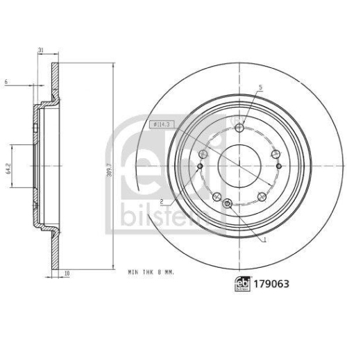 FEBI BILSTEIN Bremsscheibe 179063