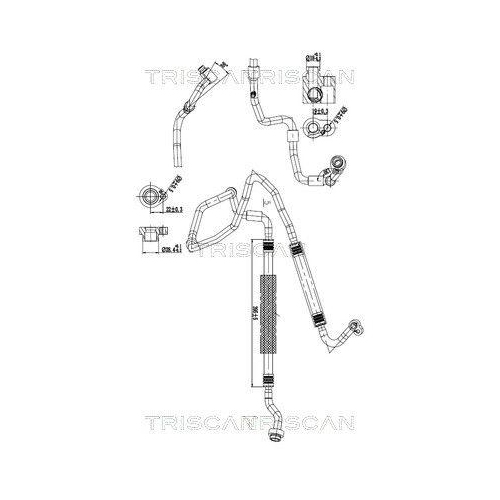 TRISCAN Hochdruck-/Niederdruckleitung, Klimaanlage 9010 29139